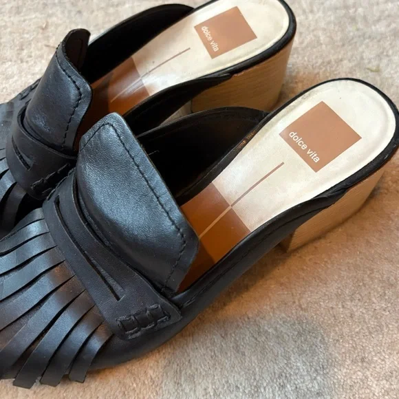 DOLCE VITA Katina Leather Mule Heels